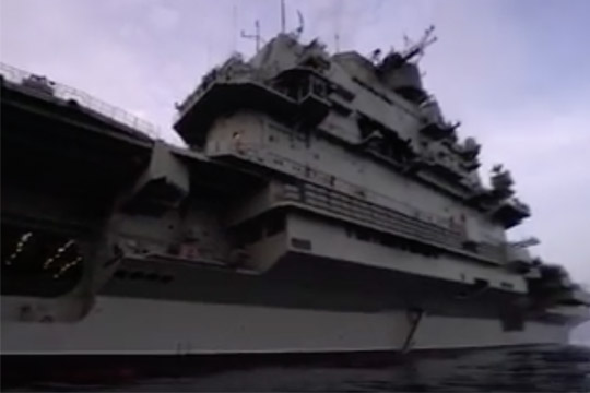 Минобороны опубликовало видео боевой работы авиации «Адмирала Кузнецова»