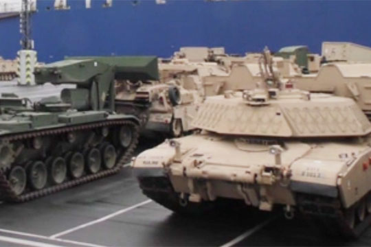 Американские танки прибыли в Польшу