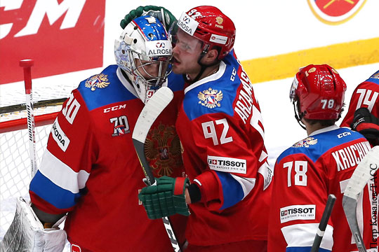 Сборная России по хоккею обыграла финнов в Евротуре