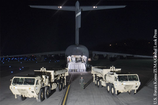 США начали размещение системы ПРО THAAD в Южной Корее