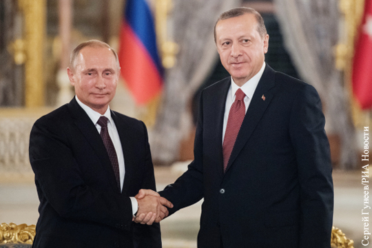 Путин принял Эрдогана в Кремле