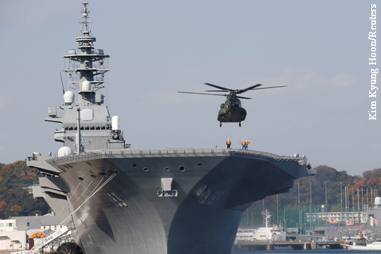 Япония снарядила крупнейший военный корабль в Южно-Китайское море