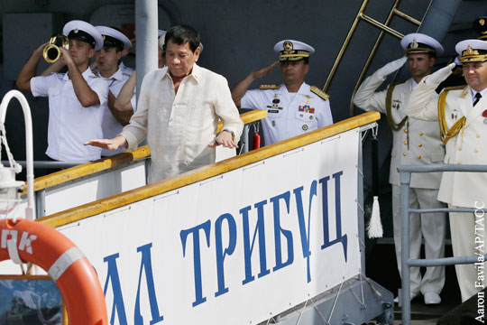 Дутерте разрешил ВМФ России свободно заходить в воды Филиппин