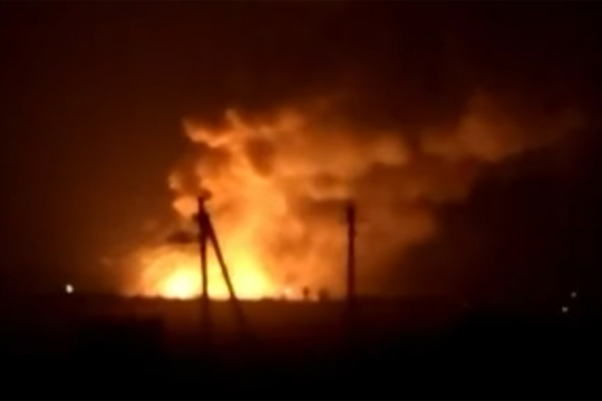 Очевидец: Пожар на арсенале под Харьковом начался после генеральской пьянки
