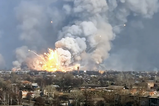 СБУ объяснила пожар на складе под Харьковом диверсией с беспилотника
