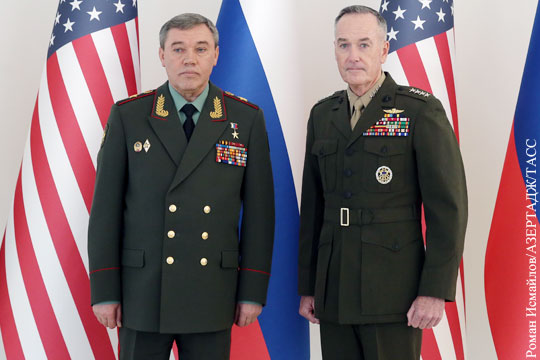 Начальник штабов ВС США и глава Генштаба России обсудили удар по Сирии