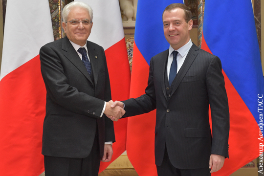 Медведев заявил президенту Италии о готовности улучшать отношения с Европой