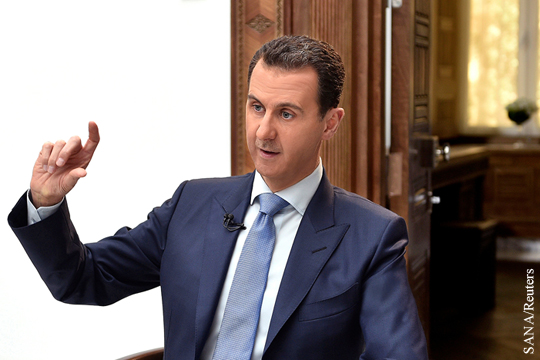Асад заявил о сфабрикованности обвинений в совершении химатаки в Идлибе