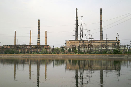 Славянская ТЭС прекратила работу из-за отсутствия угля