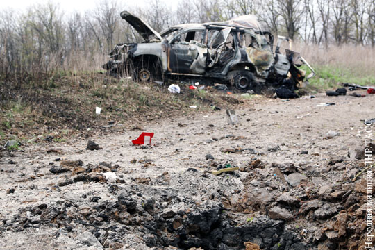 Рядом с местом подрыва машины ОБСЕ в ЛНР нашли противотанковые мины и растяжку ВСУ