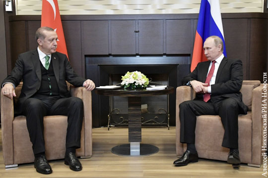 Путин обсудил с Эрдоганом торговые ограничения