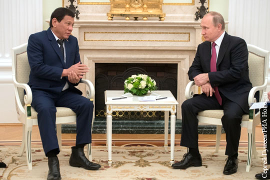 Началась встреча Путина и Дутерте