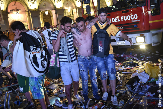 В давке в Турине пострадали свыше 1 тыс. человек