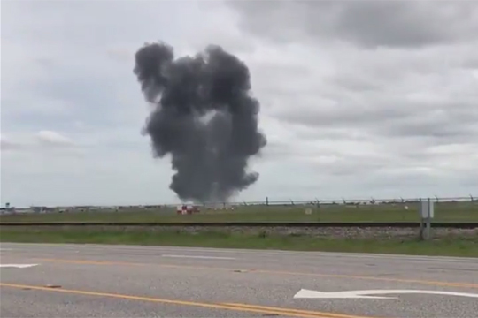 Истребитель F-16 разбился в Техасе