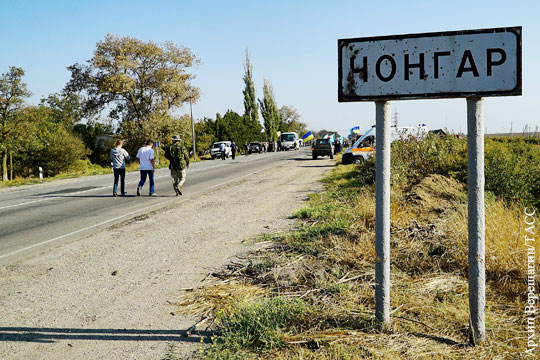 На въезде в Крым со стороны Украины образовался затор