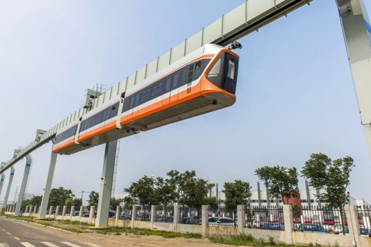 В Китае в тестовом режиме запущен «небесный поезд»