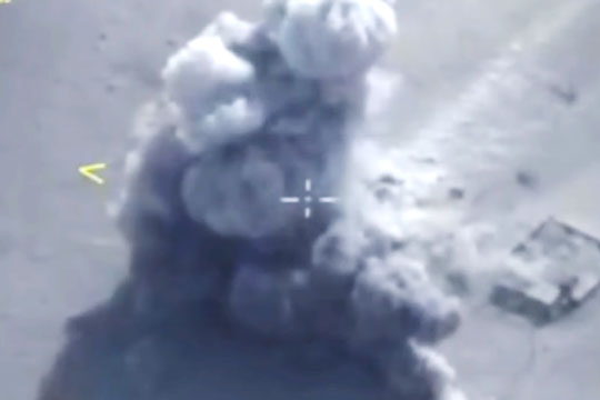 Опубликовано видео попадания крылатых ракет с «Адмирала Эссена» по объектам ИГ