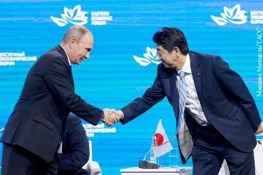 Японский премьер раскрыл планы Владимира Путина