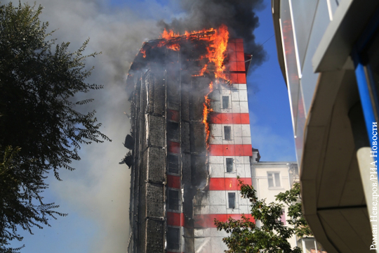 При пожаре в гостинице в центре Ростова-на-Дону погибли два человека