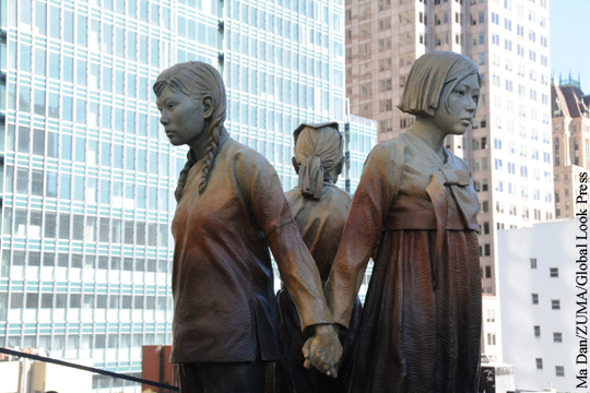 Памятник сексуальной эксплуатации кореянок Японией установили в США