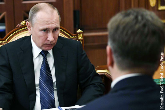 Путин объявил главе Минтранса о неполном служебном соответствии