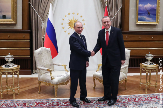 Путин провел встречу с Эрдоганом