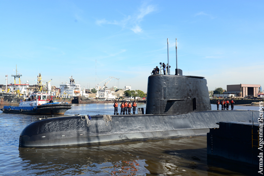 В ВМС Аргентины попытались определить местоположение пропавшей подлодки
