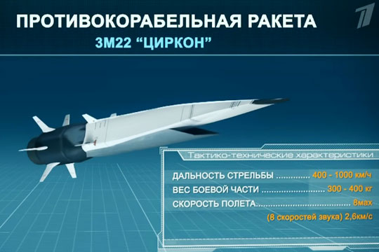 Гиперзвуковые ракеты «Циркон» вошли в арсенал ВС России
