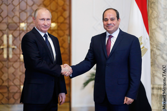 В Каире начались переговоры Путина и президента Египта