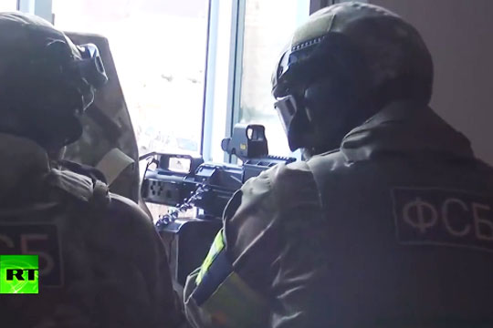 Опубликовано видео ликвидации боевиков в Дагестане