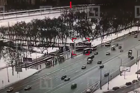 Появилось новое видео аварии с автобусом в Москве