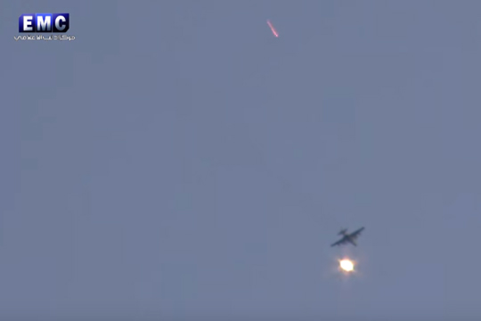 Опубликовано видео «попадания» боевиков по российскому Су-25
