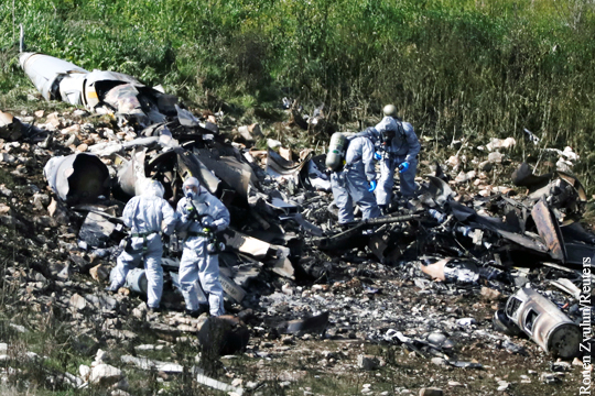 В Сети появилось фото с места крушения израильского истребителя F-16i