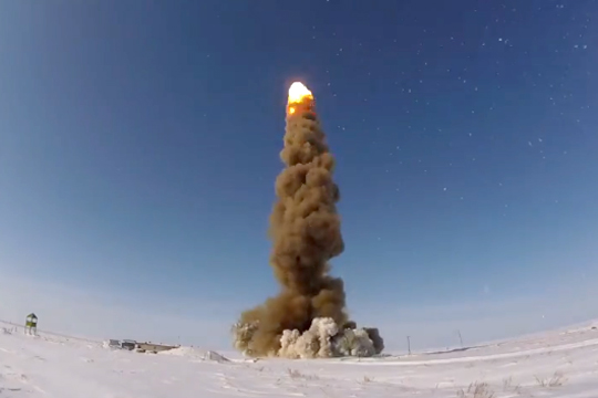 Минобороны опубликовало видео испытания новой противоракеты
