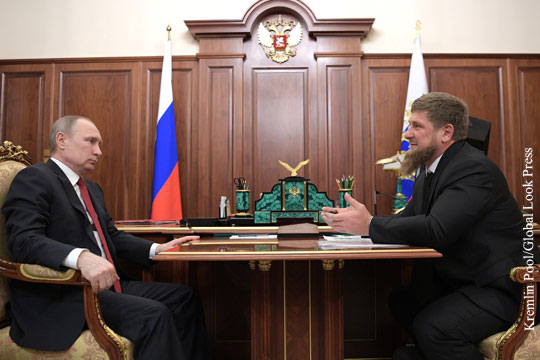 Кадыров пожелал Путину пожизненно управлять страной