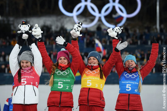 Российские лыжницы завоевали бронзу в эстафете на ОИ-2018