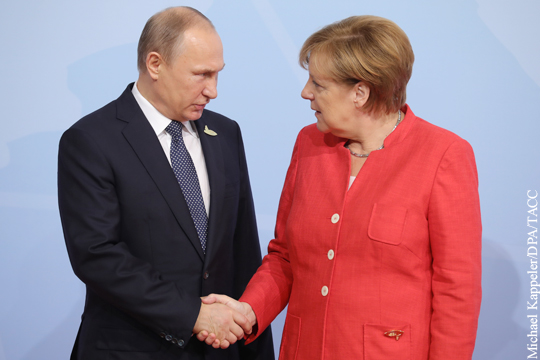 Меркель поздравила Путина с победой