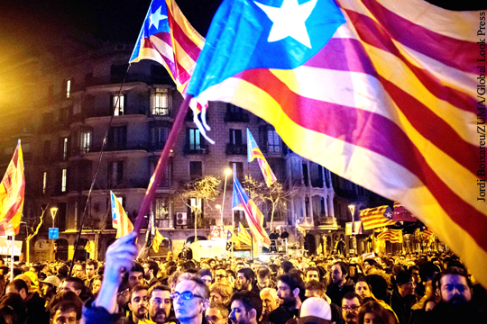 Сторонники независимости Каталонии вышли на митинг на юге Франции