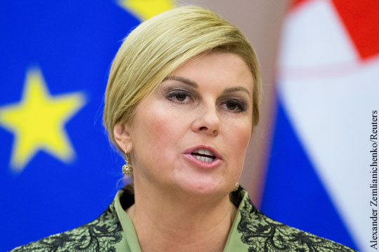Президент Хорватии призвала Запад наладить отношения с Россией
