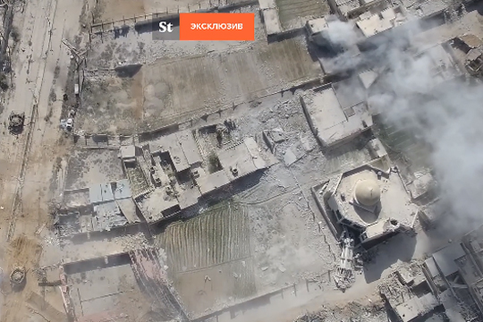 Опубликовано видео штурма города Дума сирийскими танками