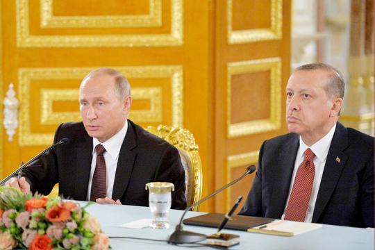Путин обсудил с Эрдоганом ракетный удар Запада по Сирии