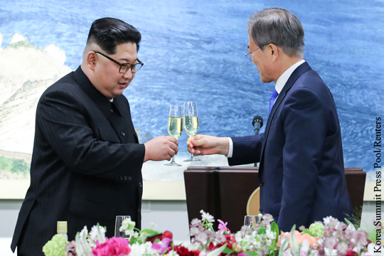 Главы КНДР и Южной Кореи выпили за весну