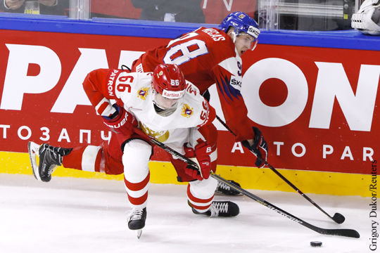 Сборная России потерпела первое поражение на ЧМ по хоккею в Дании
