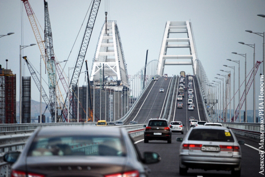Подсчитан трафик Крымского моста за первые сутки