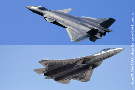 Американцы сравнили российский Су-57 с китайским J-20