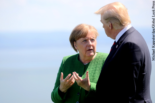 Меркель обвинила Трампа в устаревшем подходе к расчету торгового баланса
