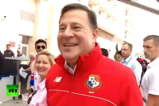 Приехавший на футбол президент Панамы восторженно отозвался о России