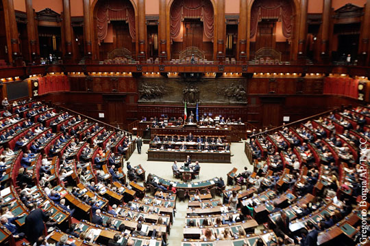 Парламентское большинство Италии призвало ЕС пересмотреть антироссийские санкции
