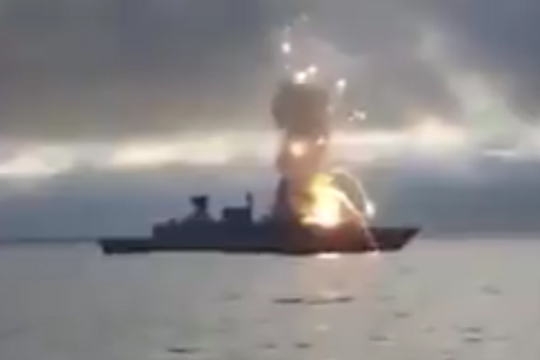 Появилось видео взрыва на немецком фрегате из-за неудачного пуска ракеты