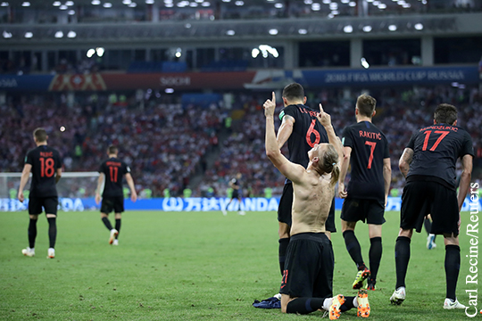 Сборная Хорватии вышла вперед в четвертьфинале ЧМ с командой России